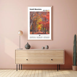 Fall Foliage Pathway in Catskills, New York – Poster PosterGoat
