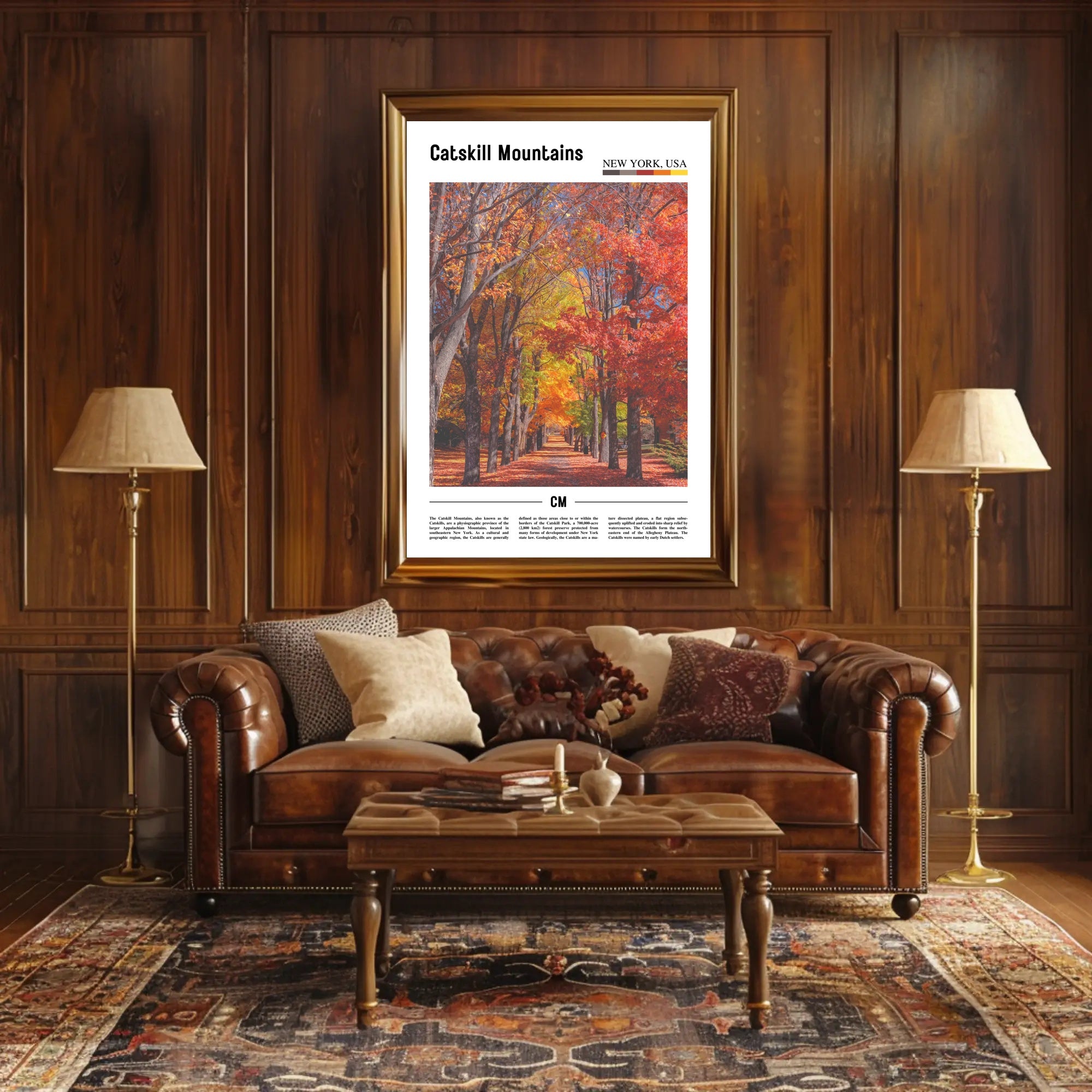 Fall Foliage Pathway in Catskills, New York – Poster PosterGoat