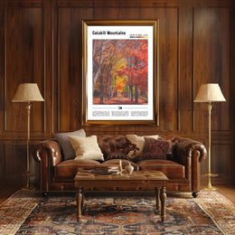 Fall Foliage Pathway in Catskills, New York – Poster PosterGoat