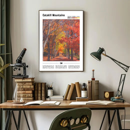 Fall Foliage Pathway in Catskills, New York – Poster PosterGoat