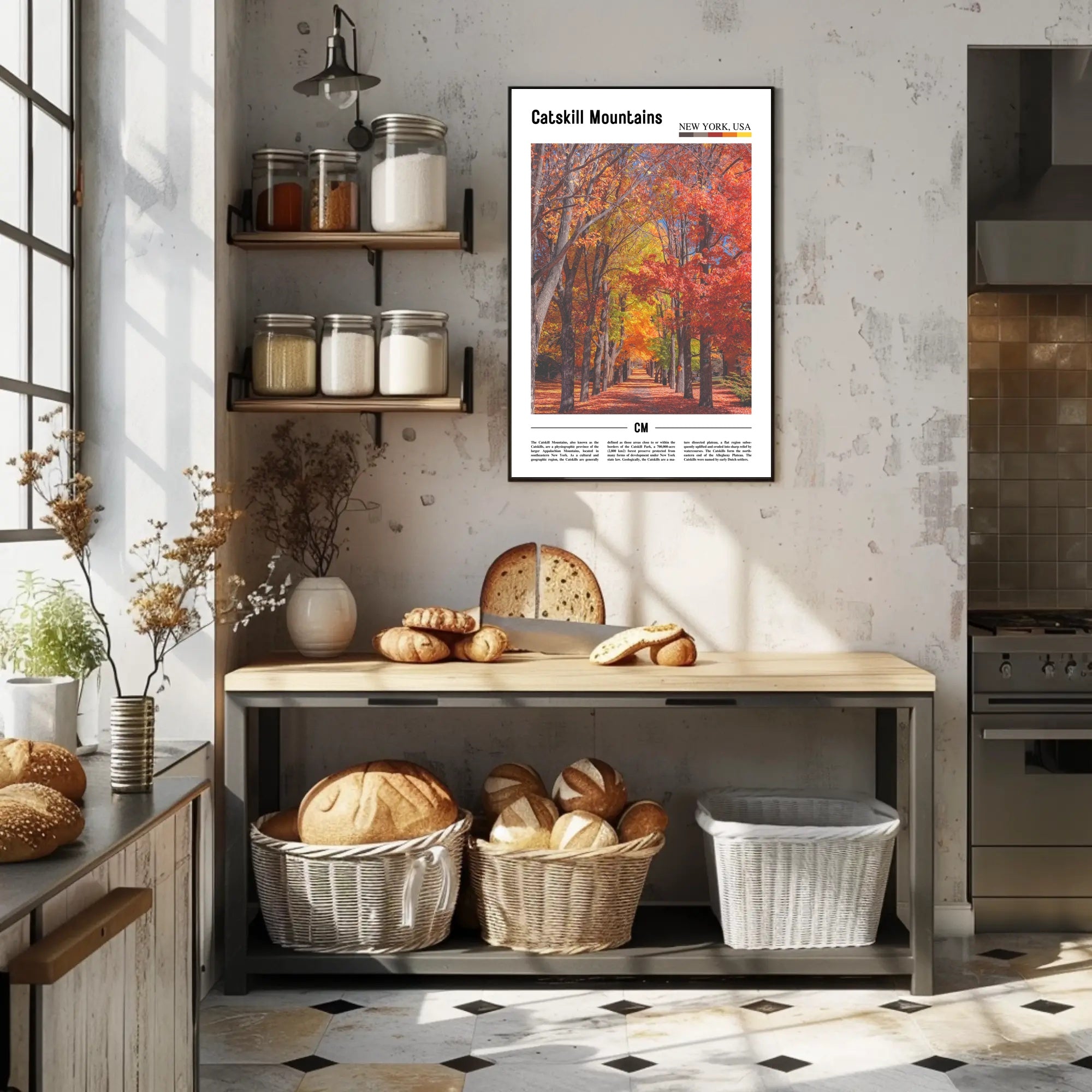 Fall Foliage Pathway in Catskills, New York – Poster PosterGoat