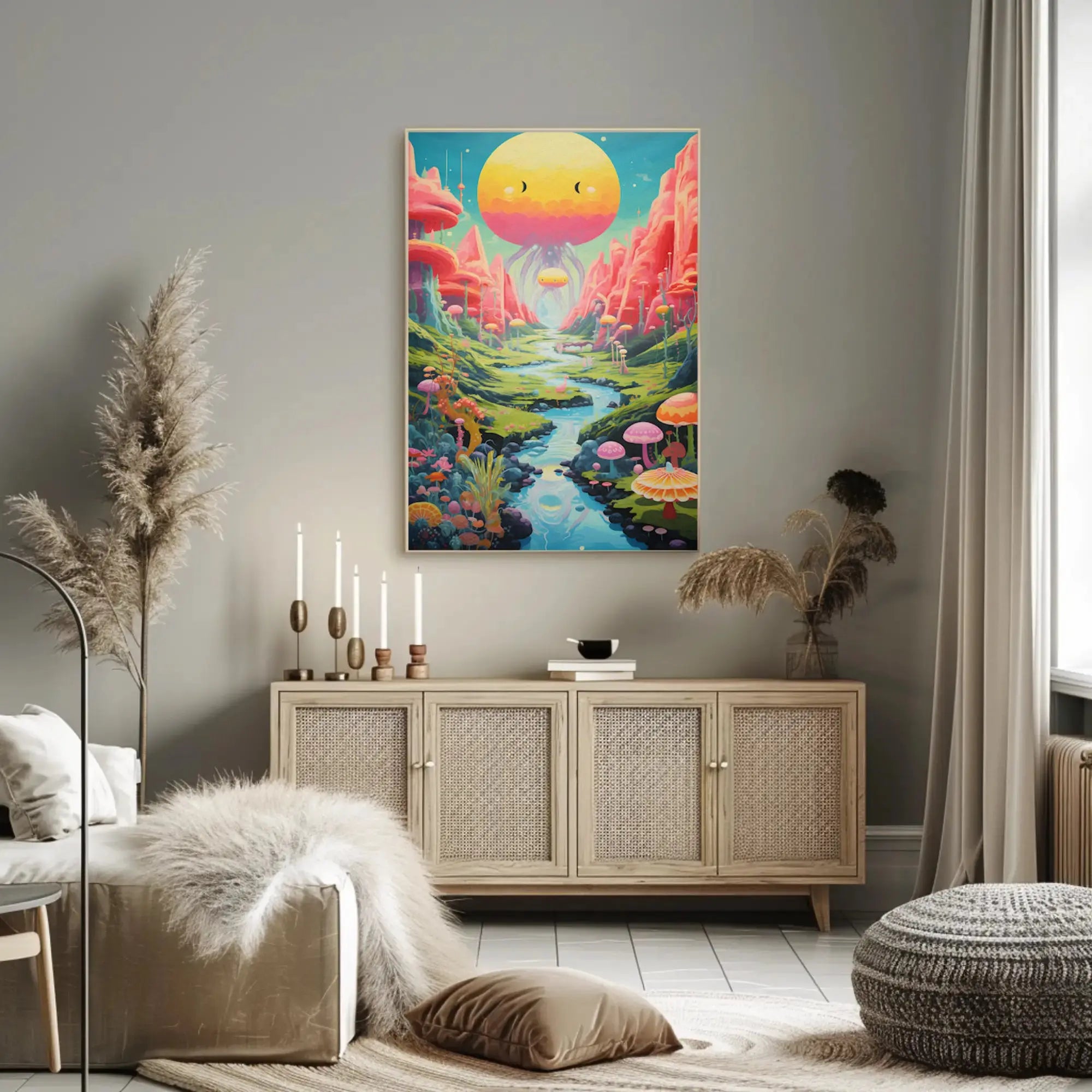 Fantastical Dreamscape Surreal Whimsical Futuristic Sci-Fi Poster PosterGoat