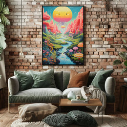 Fantastical Dreamscape Surreal Whimsical Futuristic Sci-Fi Poster PosterGoat