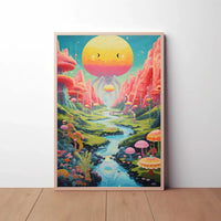 Fantastical Dreamscape Surreal Whimsical Futuristic Sci-Fi Poster PosterGoat