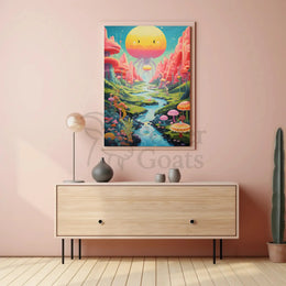 Fantastical Dreamscape Surreal Whimsical Futuristic Sci-Fi Poster PosterGoat