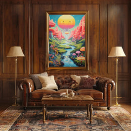 Fantastical Dreamscape Surreal Whimsical Futuristic Sci-Fi Poster PosterGoat