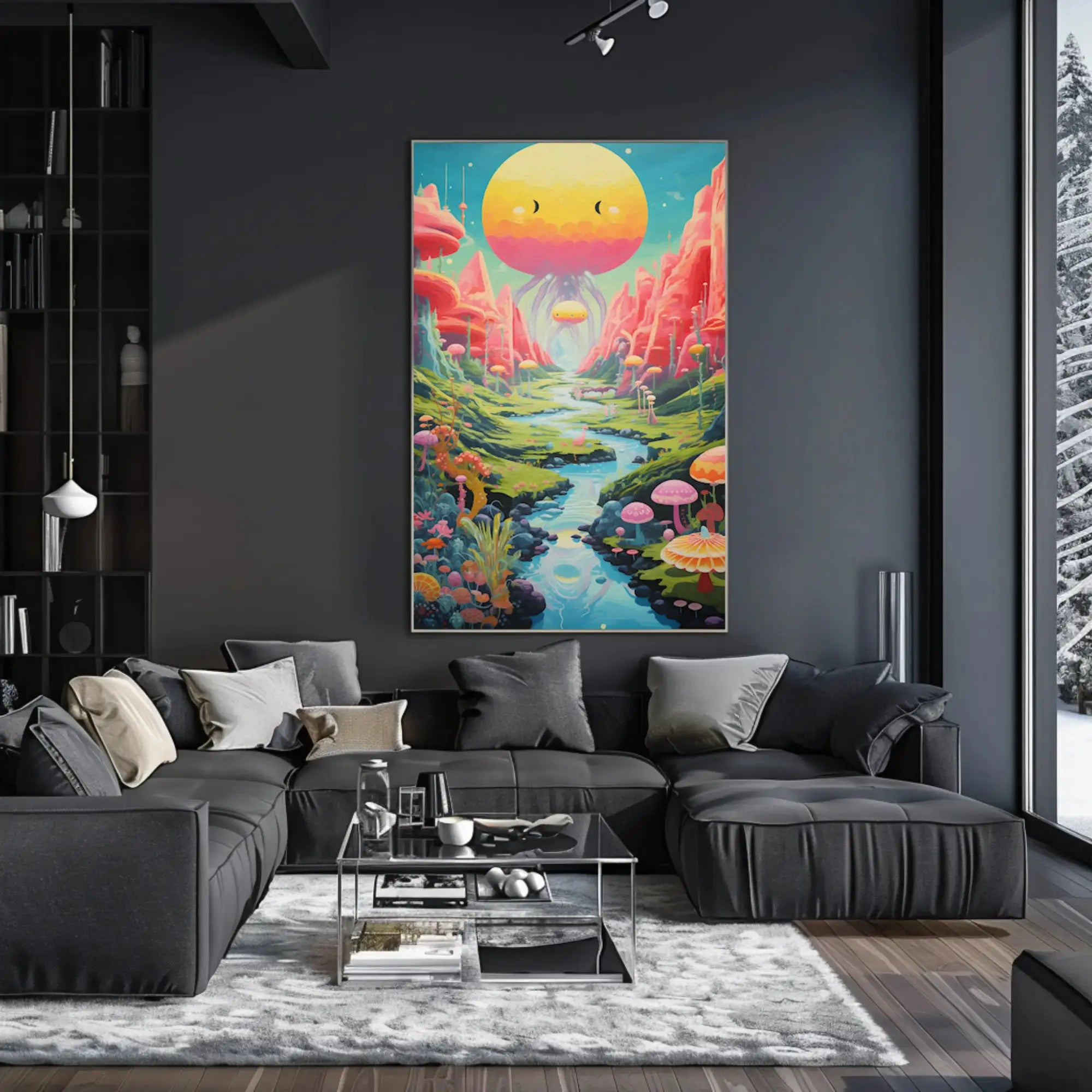 Fantastical Dreamscape Surreal Whimsical Futuristic Sci-Fi Poster PosterGoat