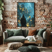 Fantastical Eastern Cityscape Adventure Futuristic Sci-Fi Poster PosterGoat