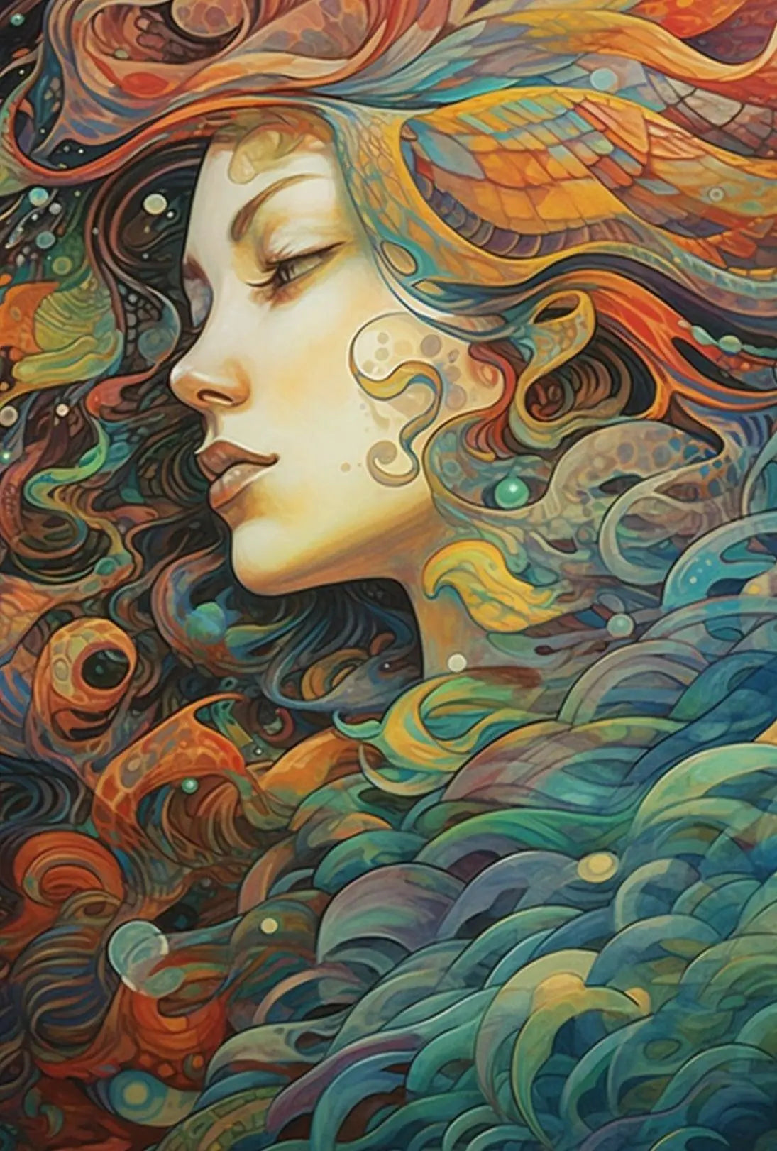 Fantastical Ocean Dreamscape Artistic Poster PosterGoat