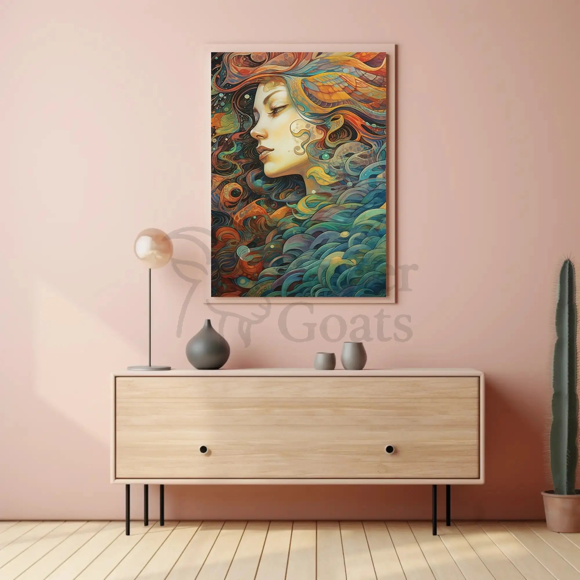 Fantastical Ocean Dreamscape Artistic Poster PosterGoat