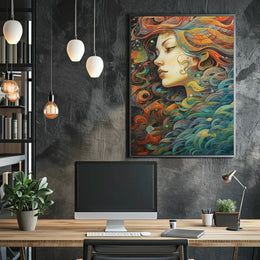 Fantastical Ocean Dreamscape Artistic Poster PosterGoat