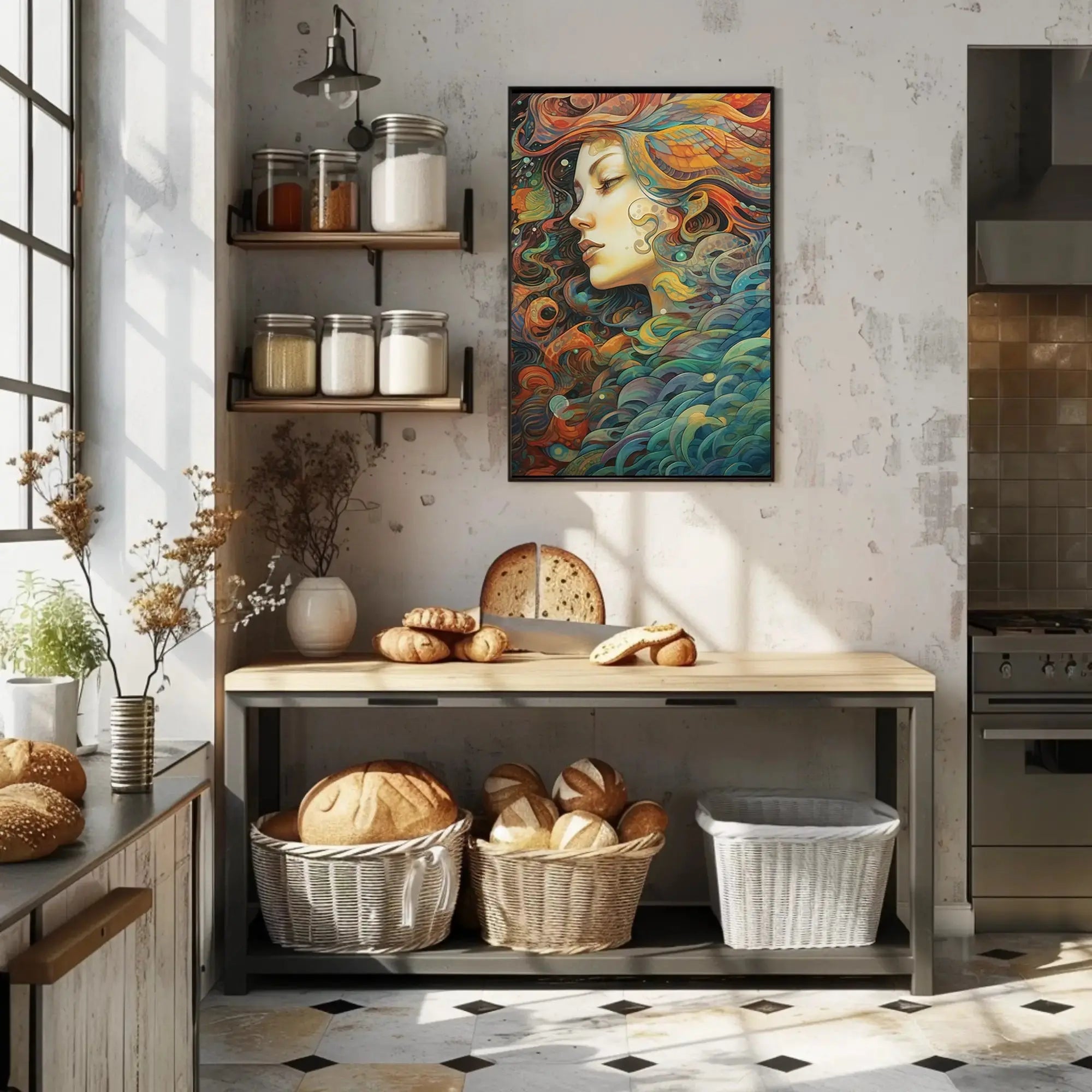 Fantastical Ocean Dreamscape Artistic Poster PosterGoat