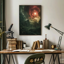 Fantastical Swirling Vortex Futuristic Sci-Fi Poster PosterGoat