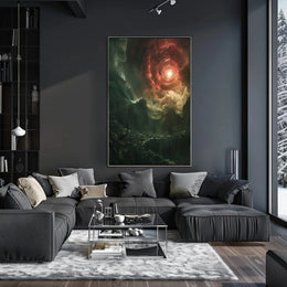 Fantastical Swirling Vortex Futuristic Sci-Fi Poster PosterGoat