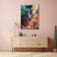 Fantastical Wizard in Mystical Cosmic Setting - Pop Culture Poster PosterGoat