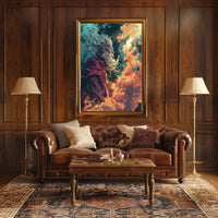 Fantastical Wizard in Mystical Cosmic Setting - Pop Culture Poster PosterGoat
