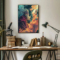 Fantastical Wizard in Mystical Cosmic Setting - Pop Culture Poster PosterGoat