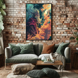 Fantastical Wizard in Mystical Cosmic Setting - Pop Culture Poster PosterGoat