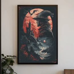 Fantasy Castle Adventure in Dark Medieval Times Poster PosterGoat