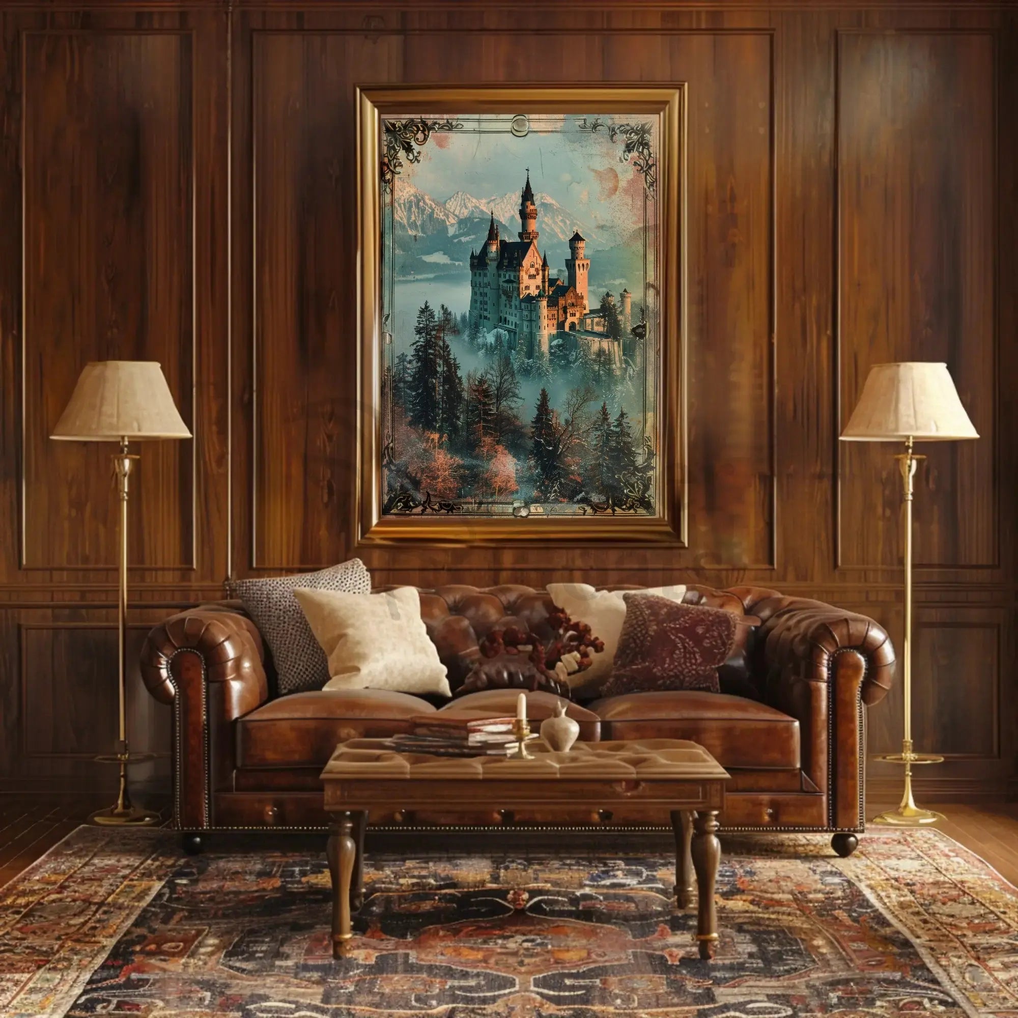 Fantasy Castle with Romantic Era Charm Poster PosterGoat