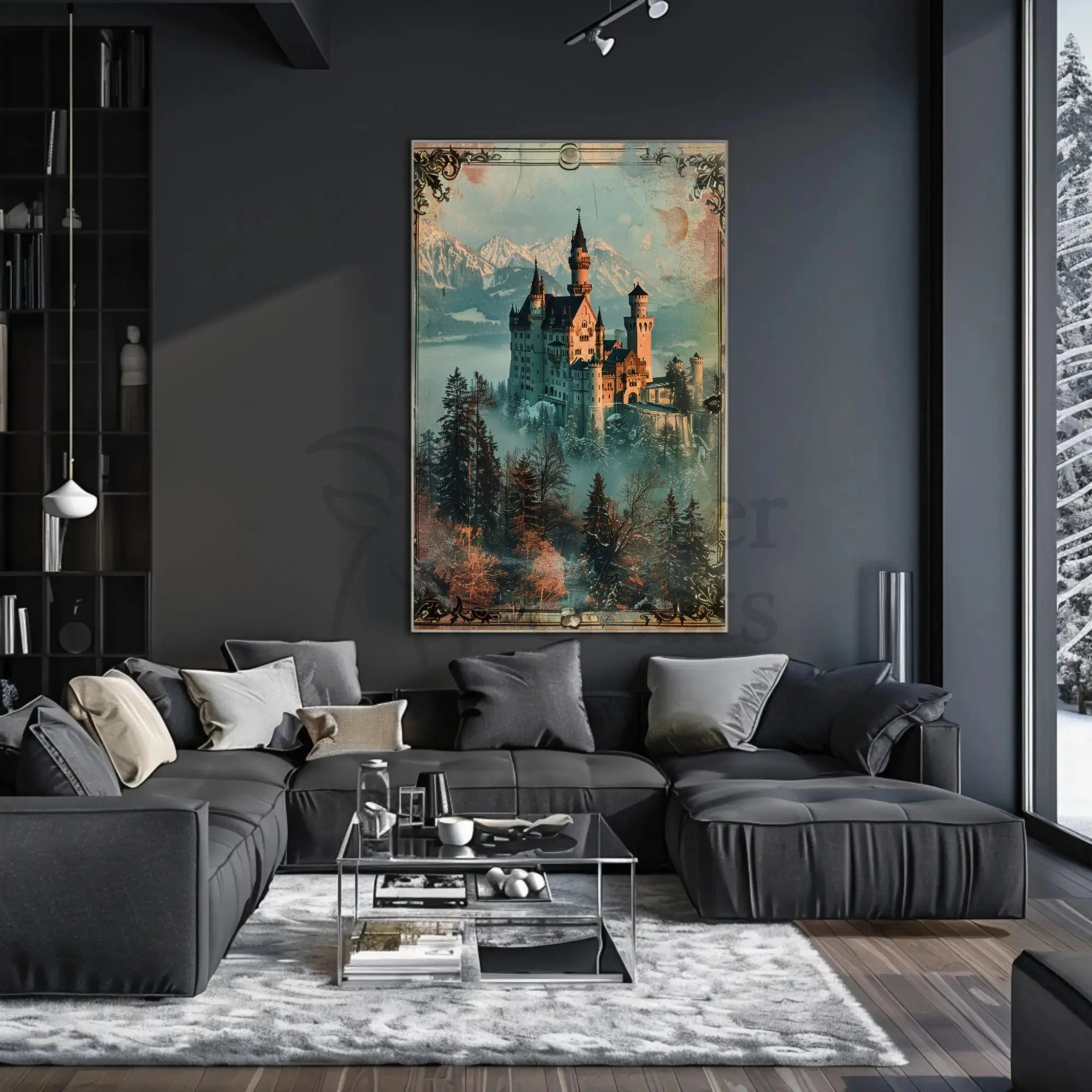Fantasy Castle with Romantic Era Charm Poster PosterGoat