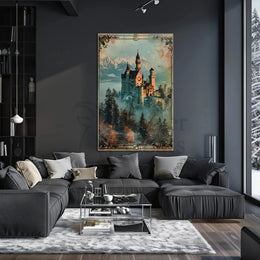 Fantasy Castle with Romantic Era Charm Poster PosterGoat