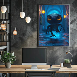 Fantasy Dragon Lizard Adventure Animal Poster PosterGoat