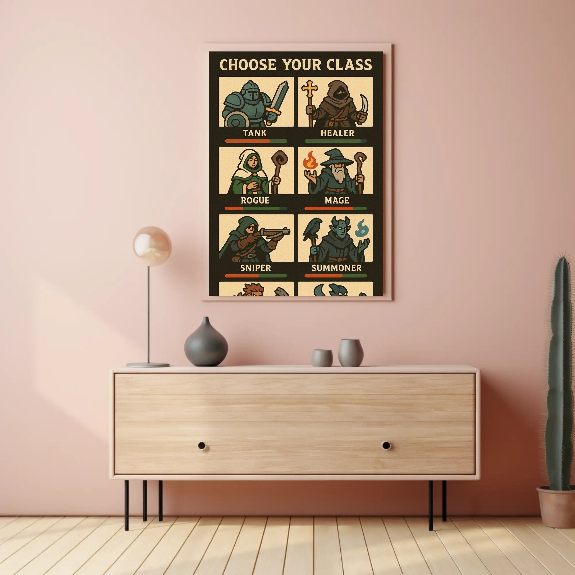 Fantasy RPG Characters: Medieval Adventure in Mythology Poster PosterGoat