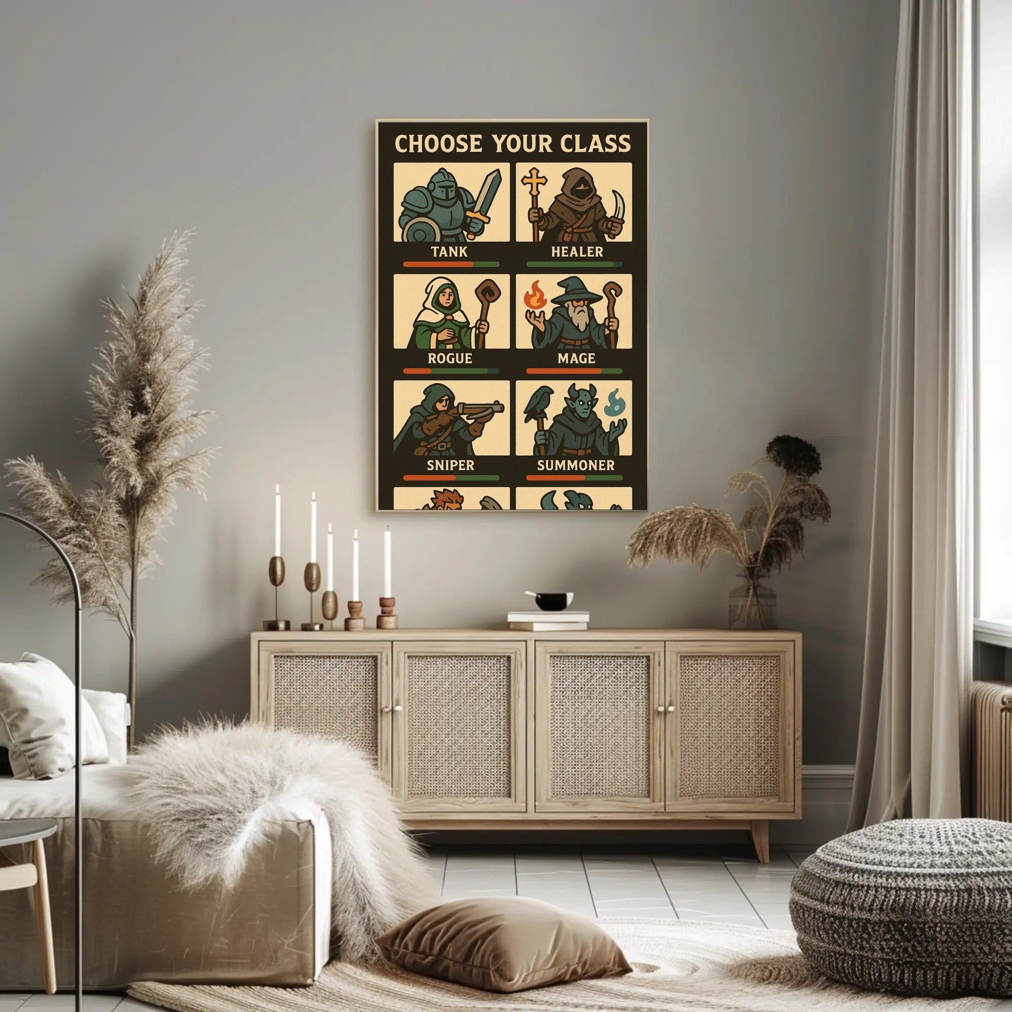 Fantasy RPG Characters: Medieval Adventure in Mythology Poster PosterGoat