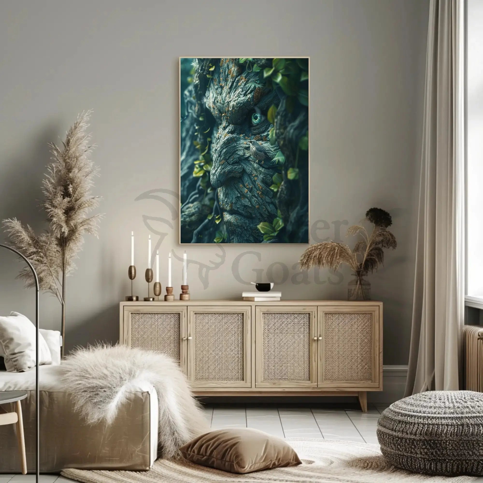 Fantasy Tree Spirit Enchantment, Artistic Pop Culture Poster PosterGoat