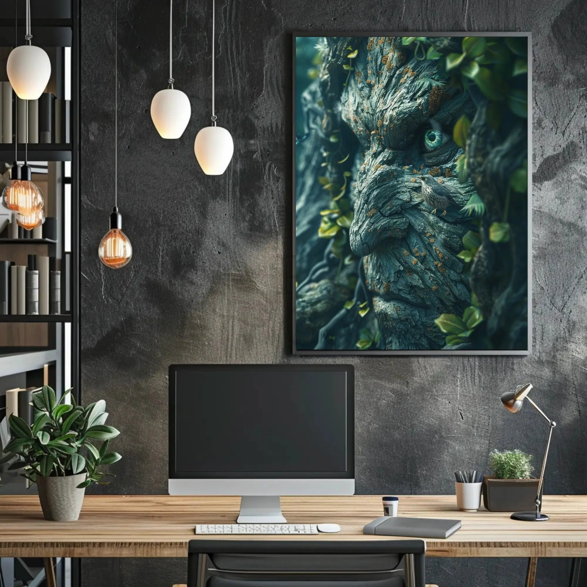 Fantasy Tree Spirit Enchantment, Artistic Pop Culture Poster PosterGoat