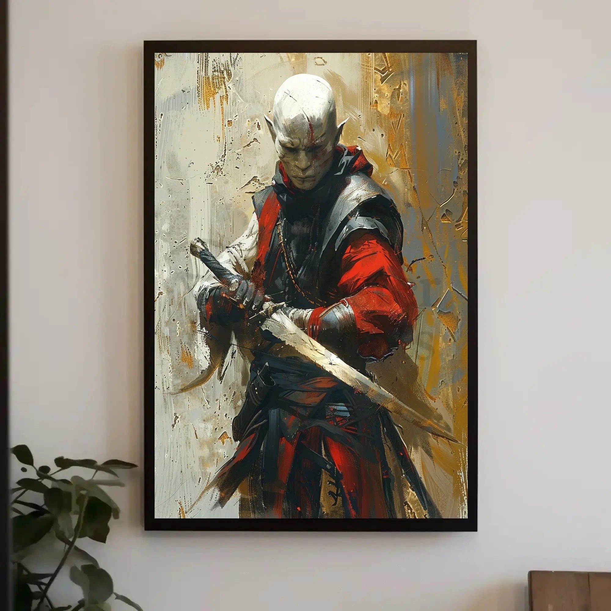 Fantasy Warrior Art Print for Artistic or Pop Culture Poster PosterGoat
