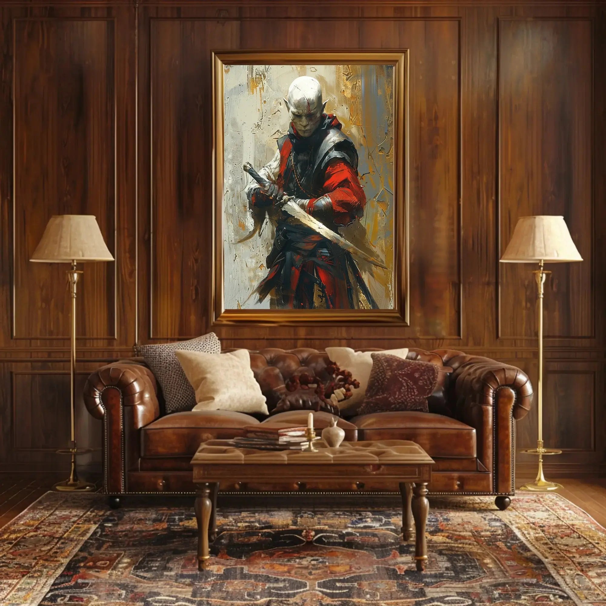 Fantasy Warrior Art Print for Artistic or Pop Culture Poster PosterGoat