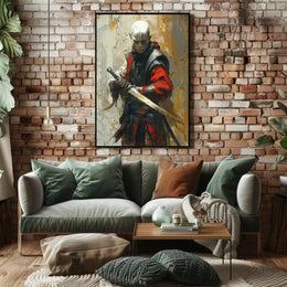 Fantasy Warrior Art Print for Artistic or Pop Culture Poster PosterGoat