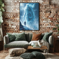 Fantasy Winter Realm: Majestic Icy Journey Artistic Poster PosterGoat