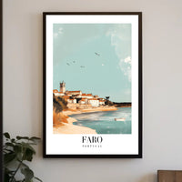 Faro Coastal Scene: A Travel Poster PosterGoat