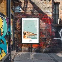 Faro Coastal Scene: A Travel Poster PosterGoat