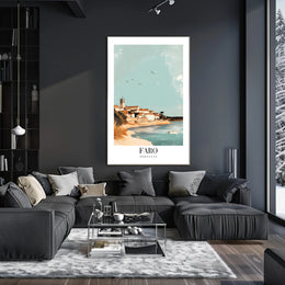 Faro Coastal Scene: A Travel Poster PosterGoat
