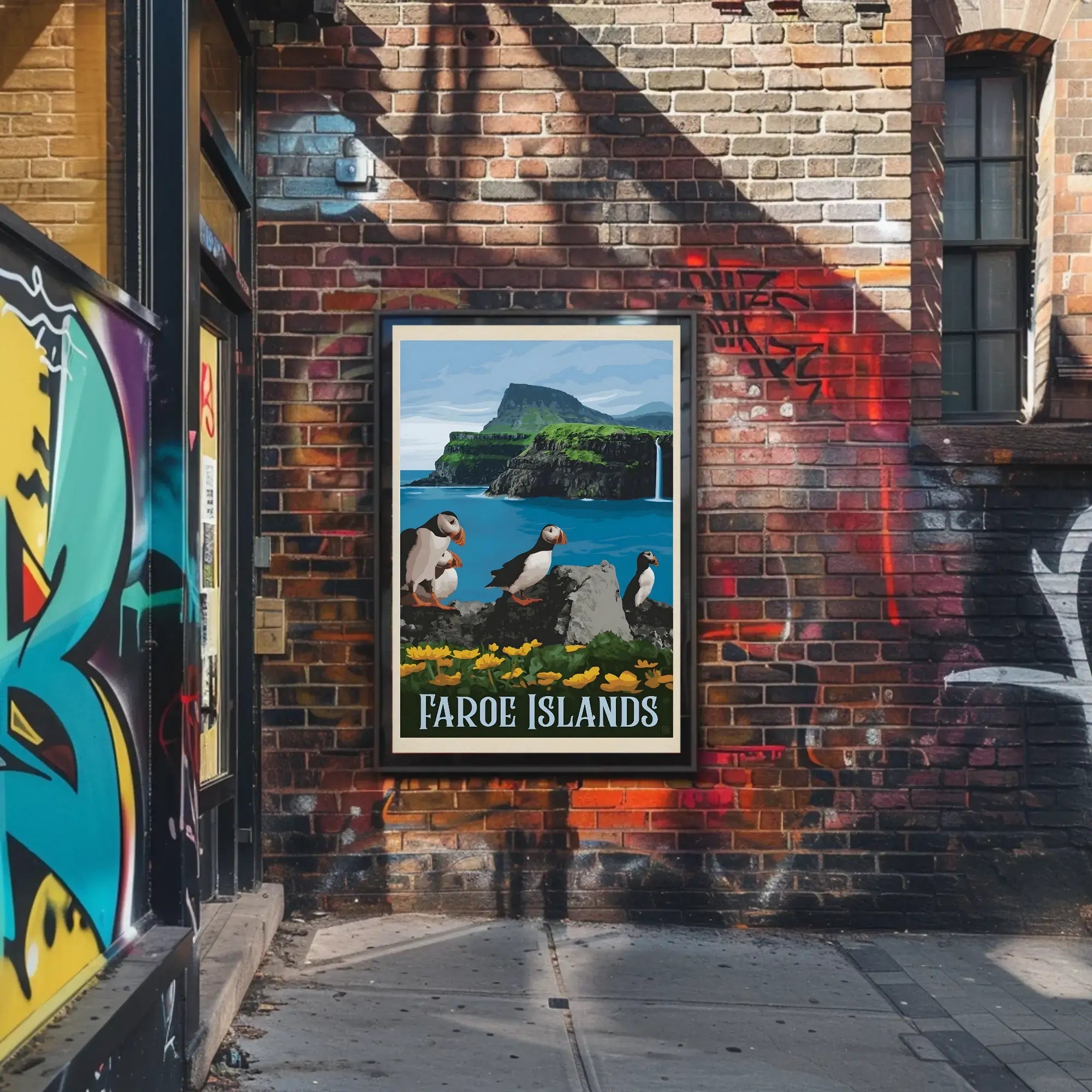 Faroe Islands Coastal Beauty Travel Poster PosterGoat
