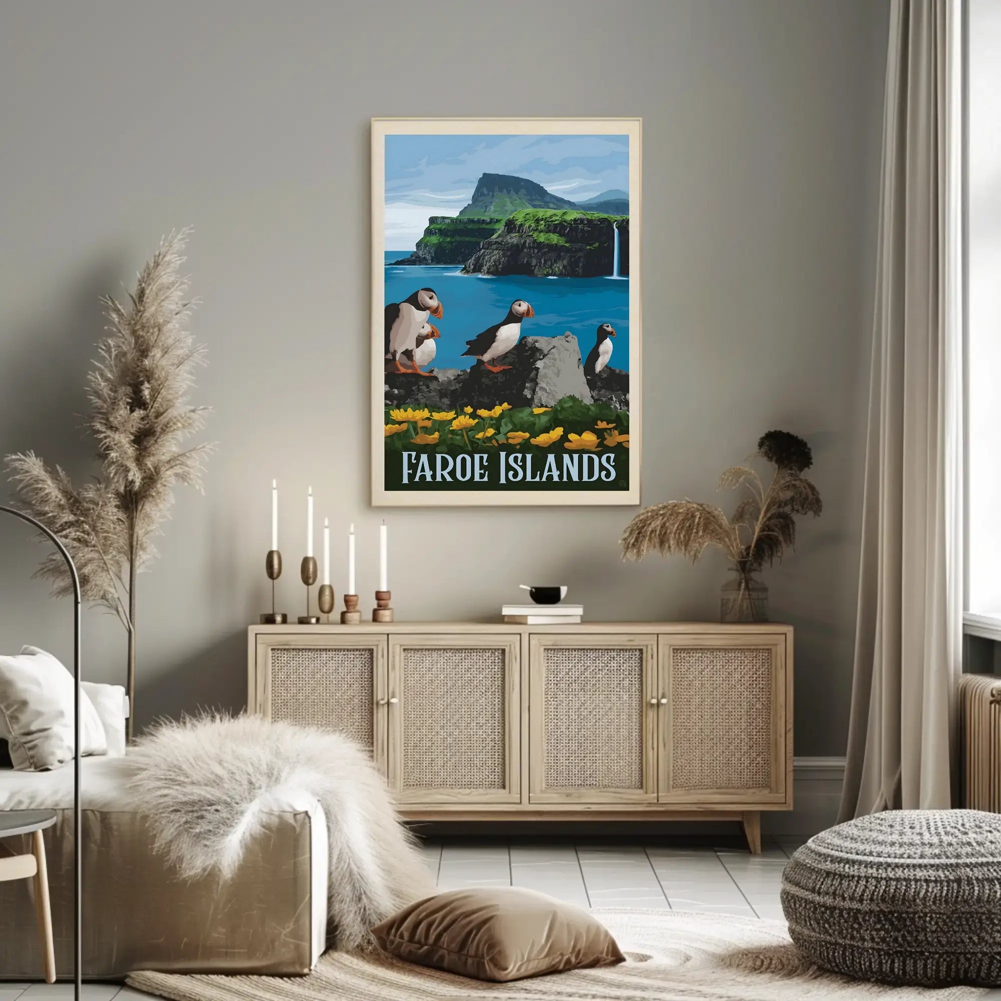 Faroe Islands Coastal Beauty Travel Poster PosterGoat