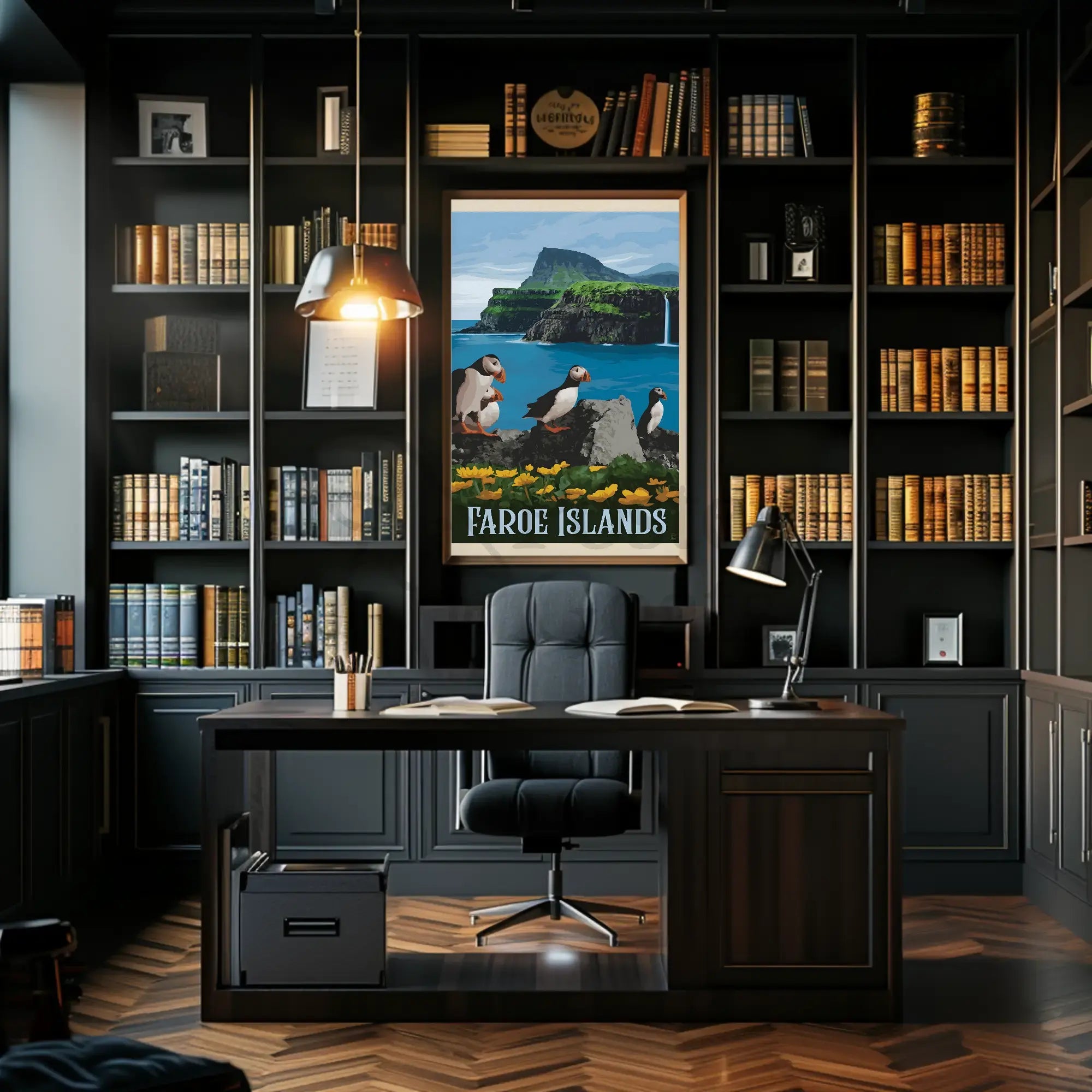 Faroe Islands Coastal Beauty Travel Poster PosterGoat