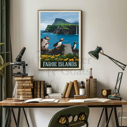 Faroe Islands Coastal Beauty Travel Poster PosterGoat
