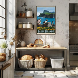 Faroe Islands Coastal Beauty Travel Poster PosterGoat