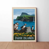 Faroe Islands Coastal Beauty Travel Poster PosterGoat