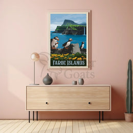 Faroe Islands Coastal Beauty Travel Poster PosterGoat