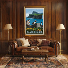 Faroe Islands Coastal Beauty Travel Poster PosterGoat