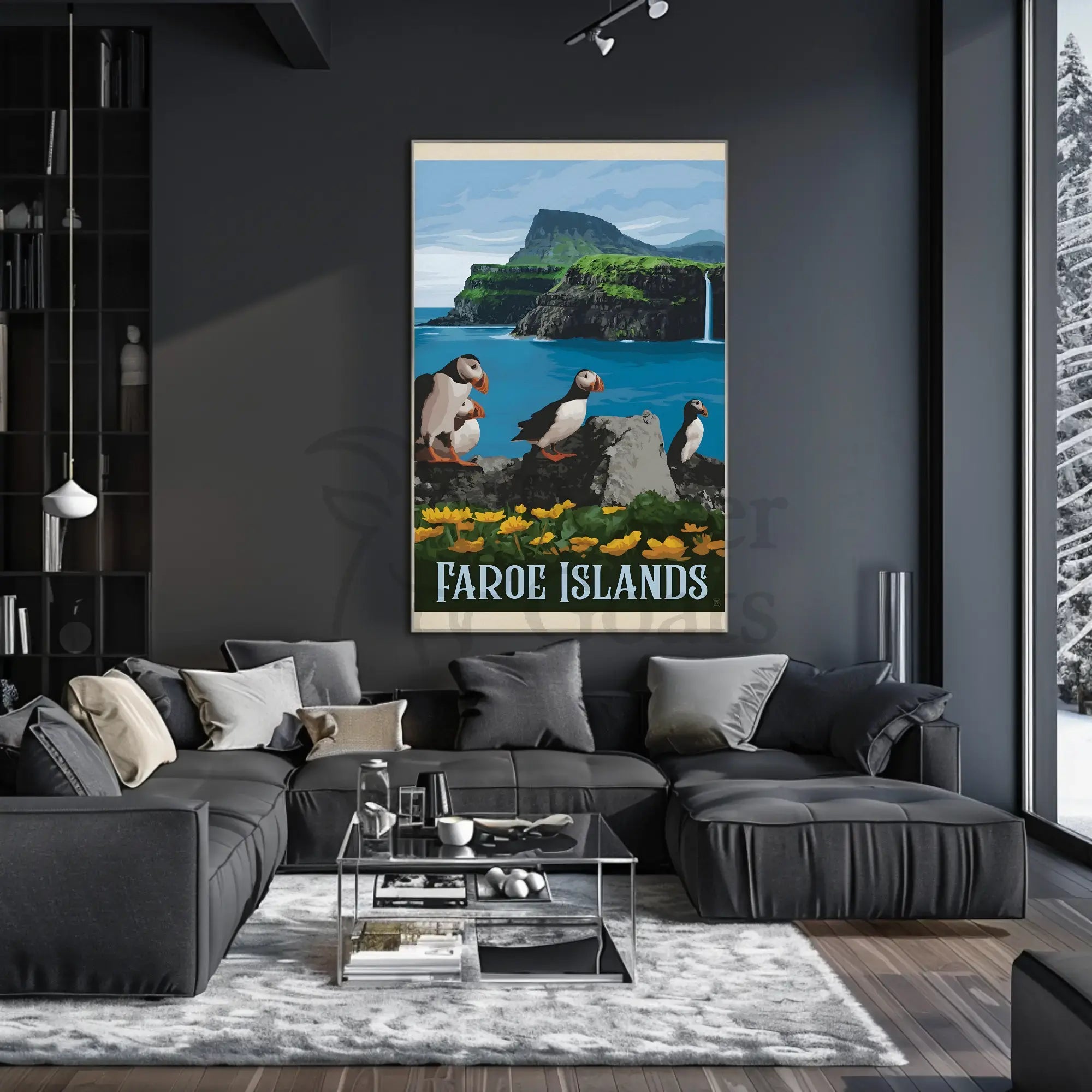 Faroe Islands Coastal Beauty Travel Poster PosterGoat