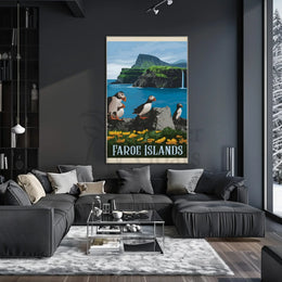 Faroe Islands Coastal Beauty Travel Poster PosterGoat