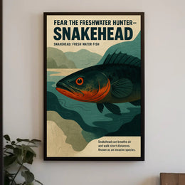 Fear The Freshwater Hunter Poster PosterGoat