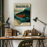 Fear The Freshwater Hunter Poster PosterGoat